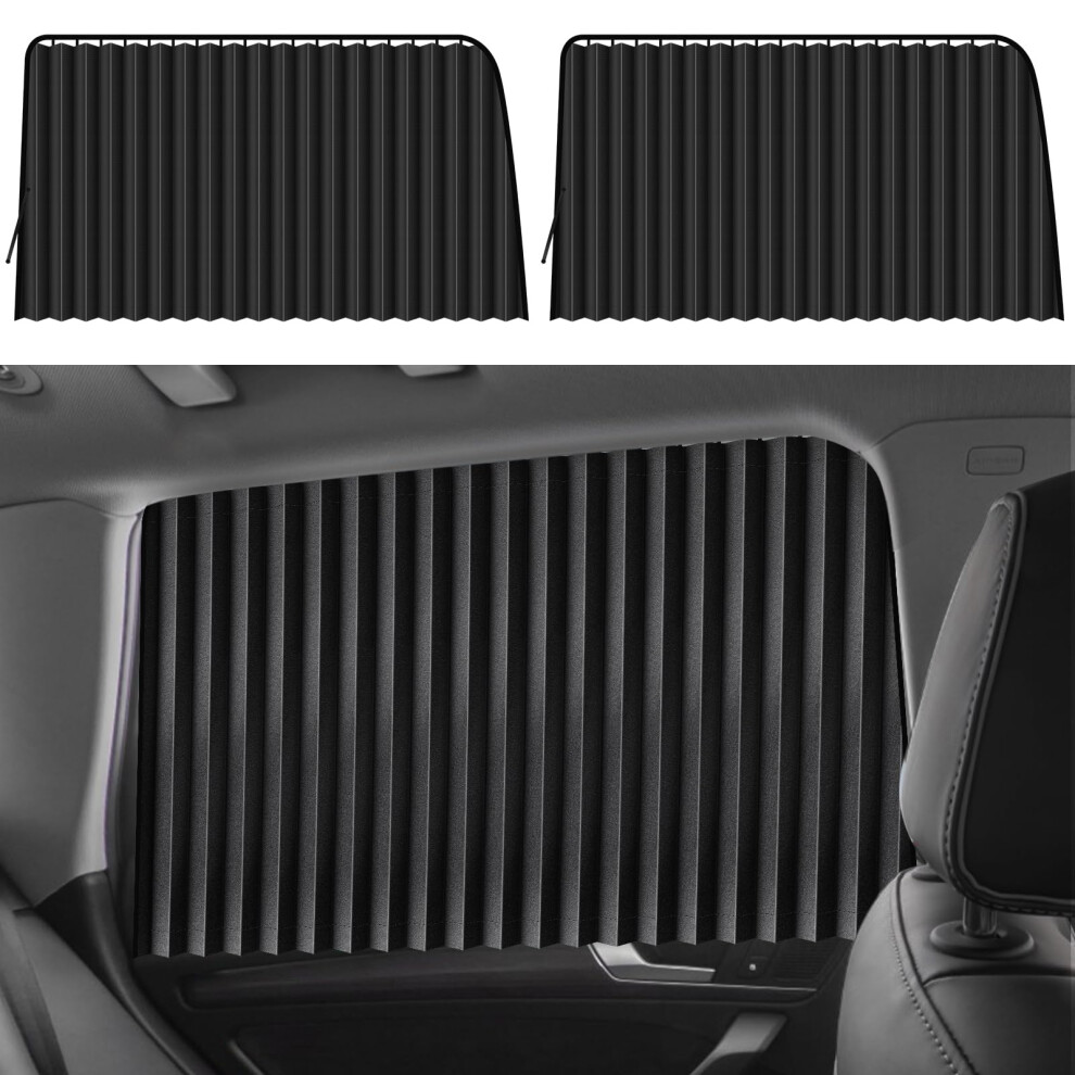 Zatooto Side Window Sunshades For Car (2Pcs), Magnetic Car Curtain To Block Uv Rays And For Privacy, Black 5051226149863