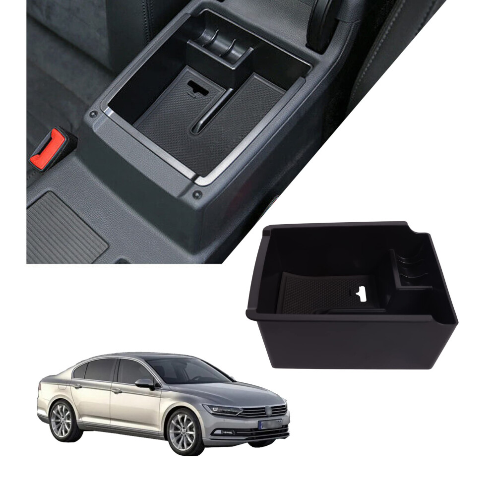 Storage Box Organiser Holder Centre Console Armrest For Magotan B8 Passat Variant B8 2016-2023 / Arteon 2 2018-2023 Black 5051224065271