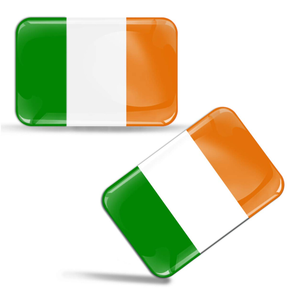 Biomar Labs Country Flag Sticker Set Self Adhesive Vinyl Decals National Flag Stickers Car Motorcycle Laptop Phone Window Interior Exterior (Ireland 5051226154034