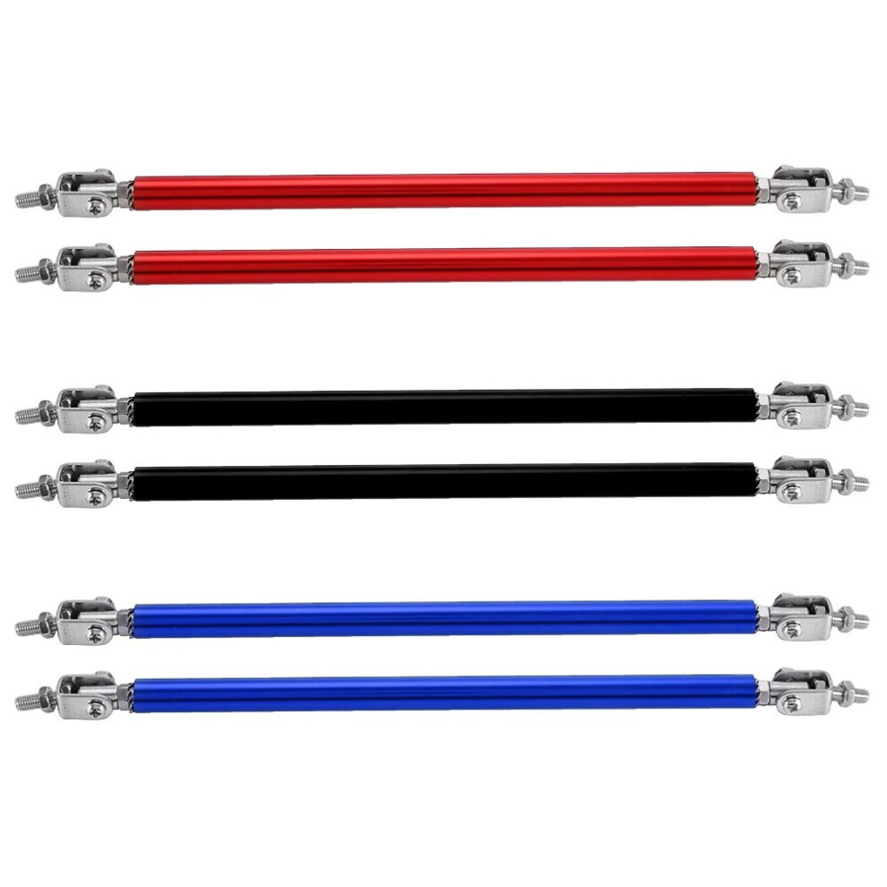Front Splitter Lip Support Rods 1 Pair Adjustable 20Cm Car Front Bumper Support Bar Strut Lip Splitter Diffuser Strut Rod Tie Bars Car Modification Red/Black/Blue 5051226139550