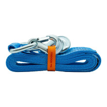 Autodomy Tow Rope Heavy Duty 4x4 | Tow Ropes for Cars, Trucks, Vans, SUVs | Ratchet Straps with Hooks | 5M Length | Blue Polyester | Up to 8000 kg |