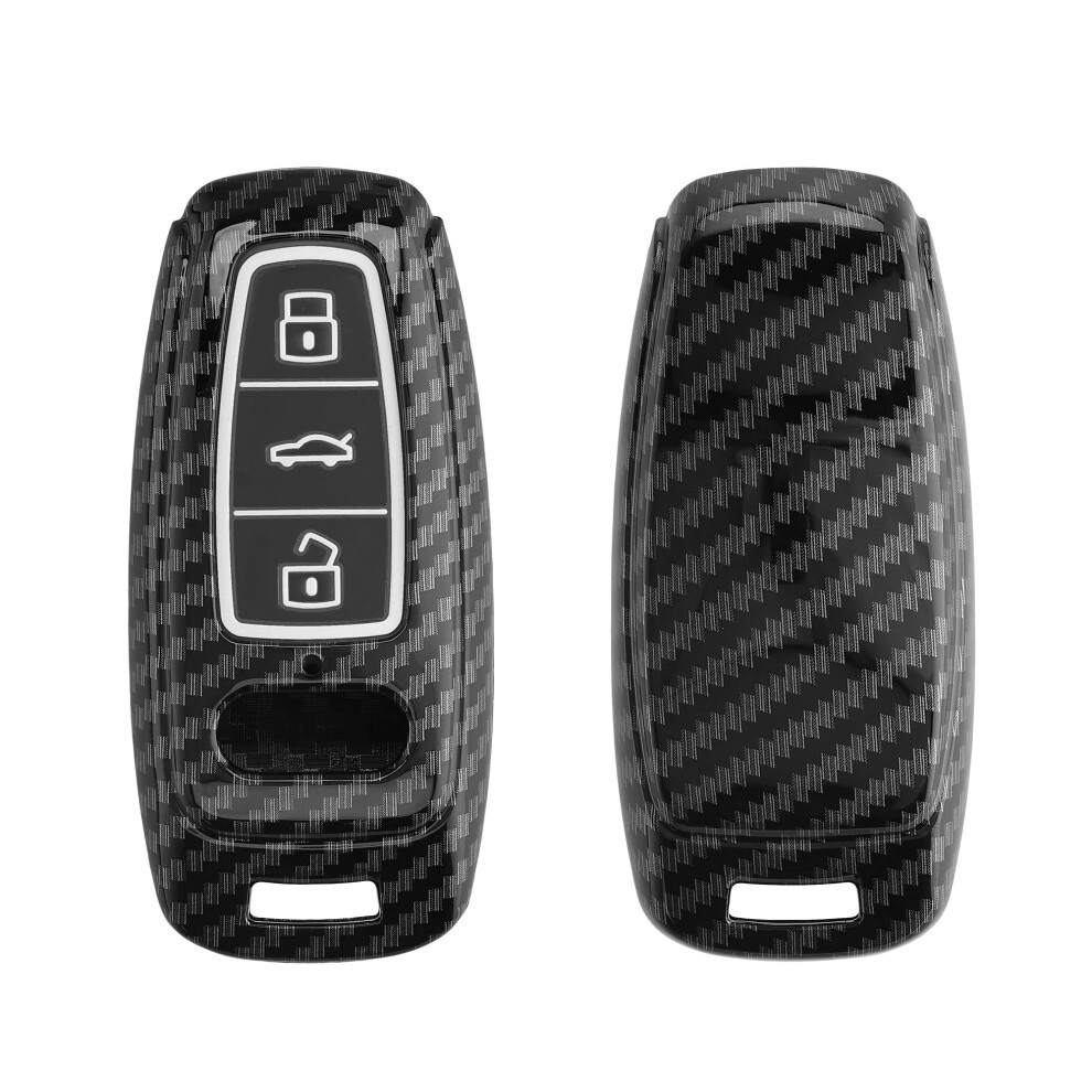 Kwmobile Key Cover Compatible With Audi A6 A7 A8 Q7 Q8 - Carbon 5051226159206