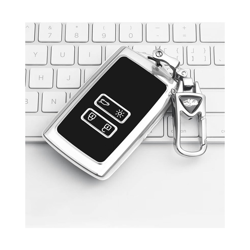 Hoorlz Key Fob Cover Compatible With Renault Kadjar Clio Scenic Megane Captur Trafic Grand Koleos Zoe Espace Talisman Dacia Duster, Renault Kadjar Key 5051226158186