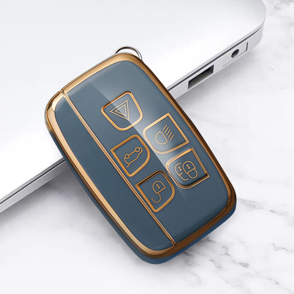 Juttzzei Land Rover Car Key Cover For Land Rover Defender Discovery Evoque Lr4 Range Rover Sport Freelander Jaguar Velar Vogue, Evoque Key Cover, Tpu 5051226189784