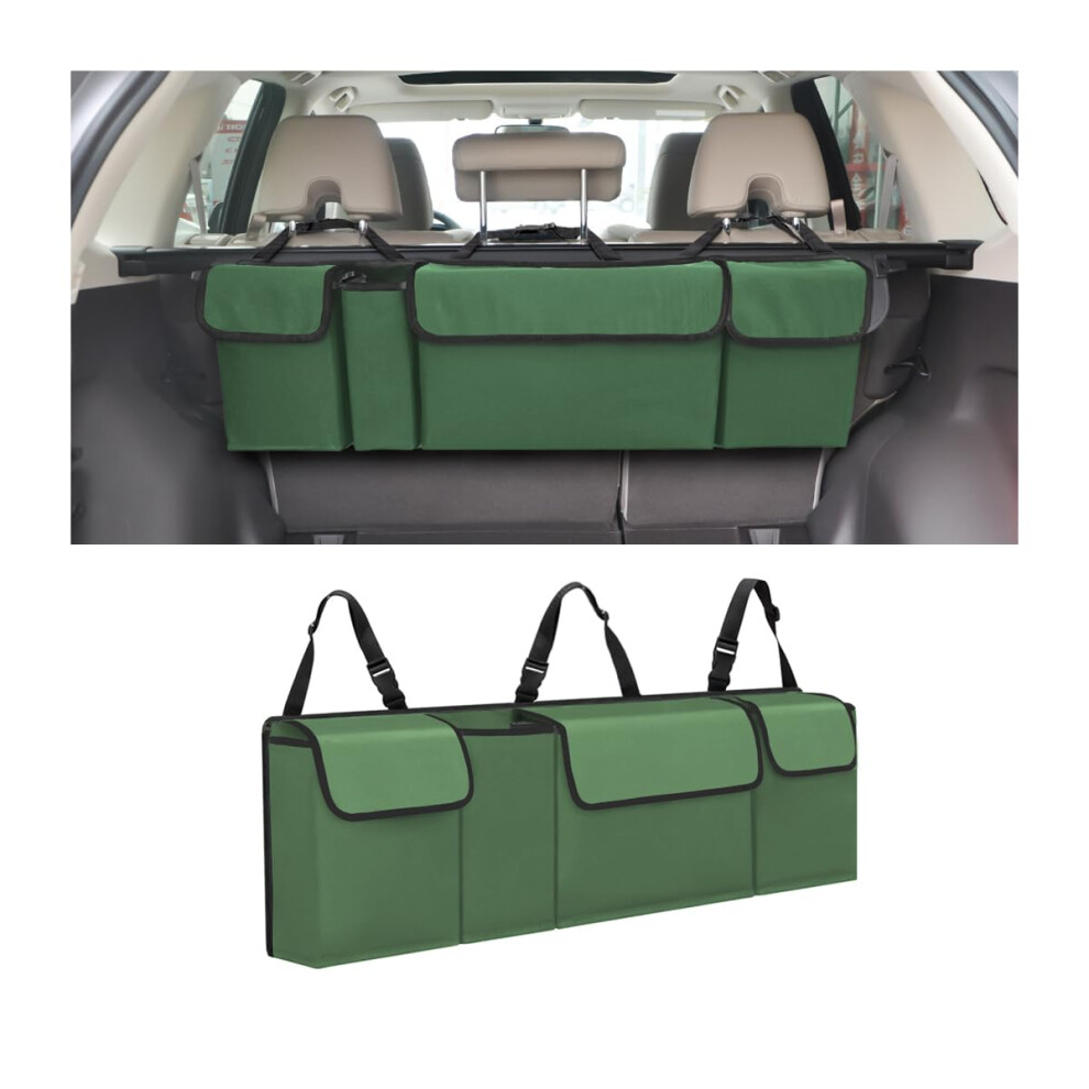 Cgeamdy Car Trunk Organizer, Backseat Hanging Organizer For Suv, Truck, Mpv, Waterproof, Collapsible Cargo Storage Bag With 4 Pockets, Car Interior 5051226183126