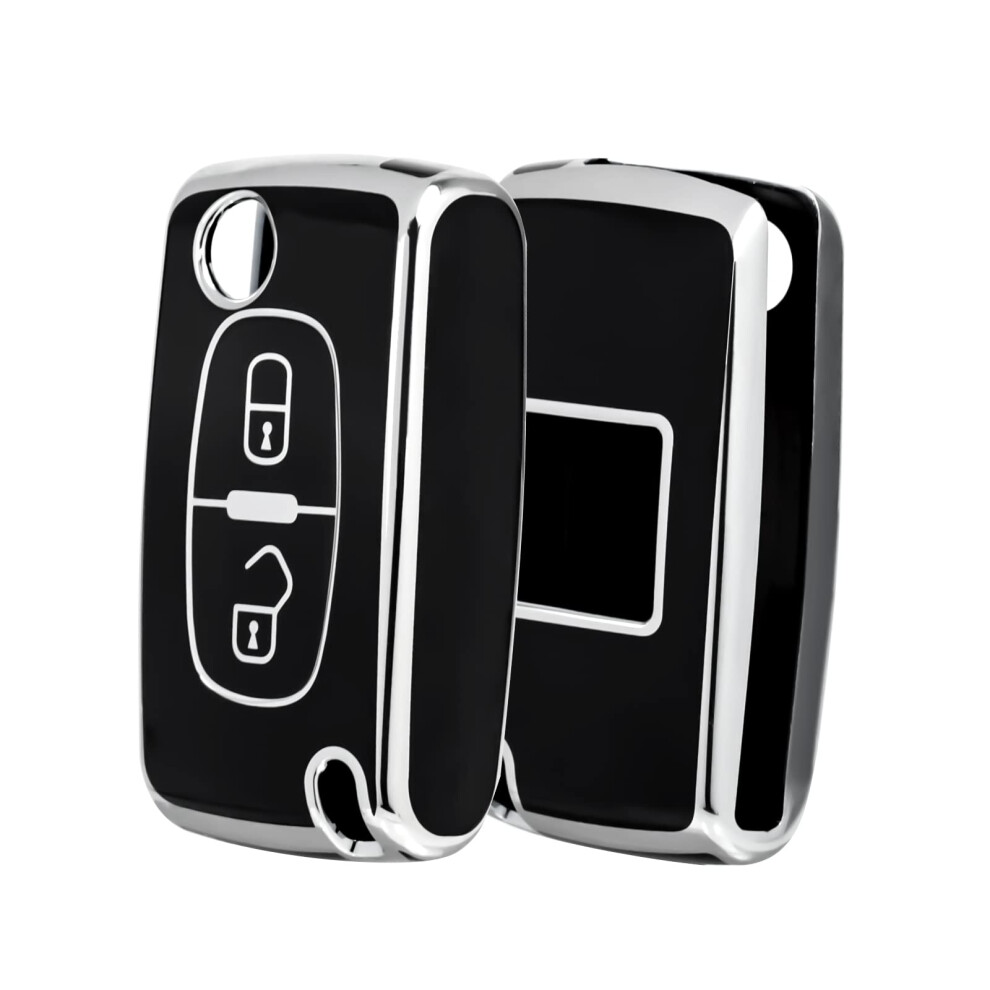 Schl?Sselh?Lle Offcurve Car Key Case Key Protector Tpu Key Case 3 Keys Suitable For Citroen C1 C2 C3 C4 C5 Picasso Peugeot 107 206 207 307 308 406 407 5051224065134