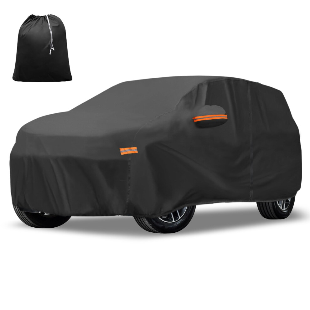 X Autohaux Heavy-Duty Car Cover For Jeep Grand Cherokee - Waterproof, Windproof, And All-Weather Protection With Door Zipper, 210D-Pu Material 5051224066636