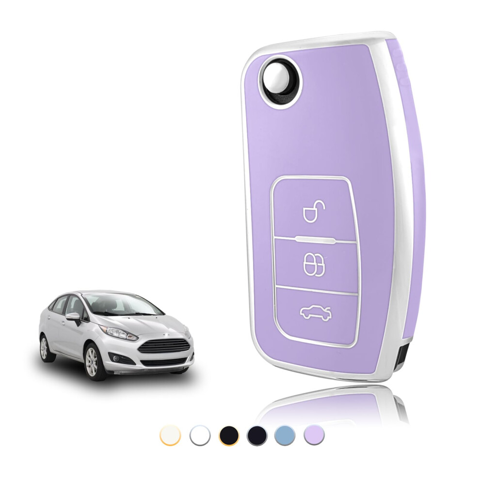 Toomume Car Key Cover Tpu, Car Key Case Fit For Ford Fiesta Focus Mondeo Tourneo Ecosport Galaxy Kuga Falcon Fusion Escort Ka B-Max, Protective Key 5051224068104
