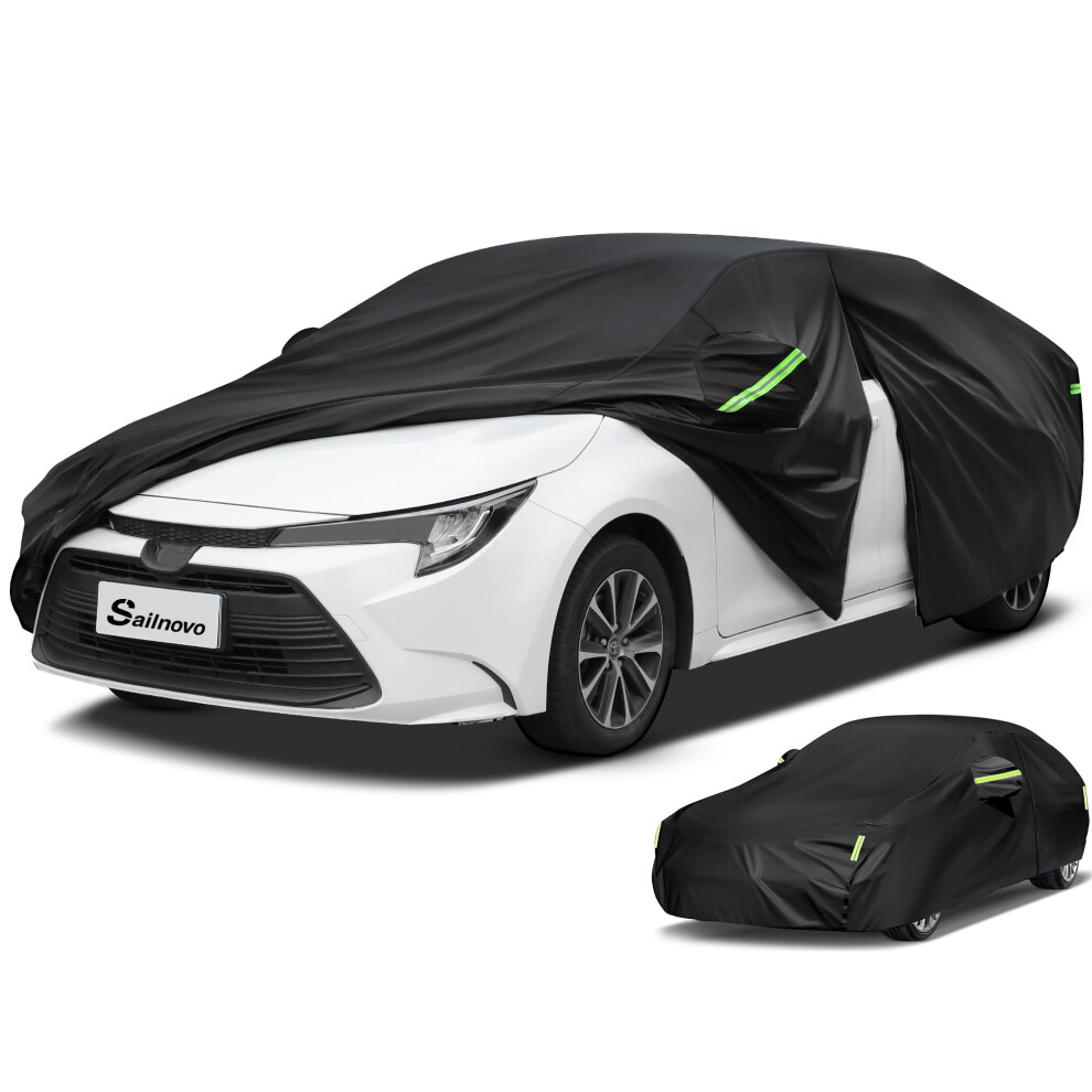 Sailnovo Sedan Car Cover Waterproof All Weather,Heavy Duty Full Exterior Cover For Audi, Honda Snow Sun Uv Protection With Zipper Universal Fit For 5051226130465