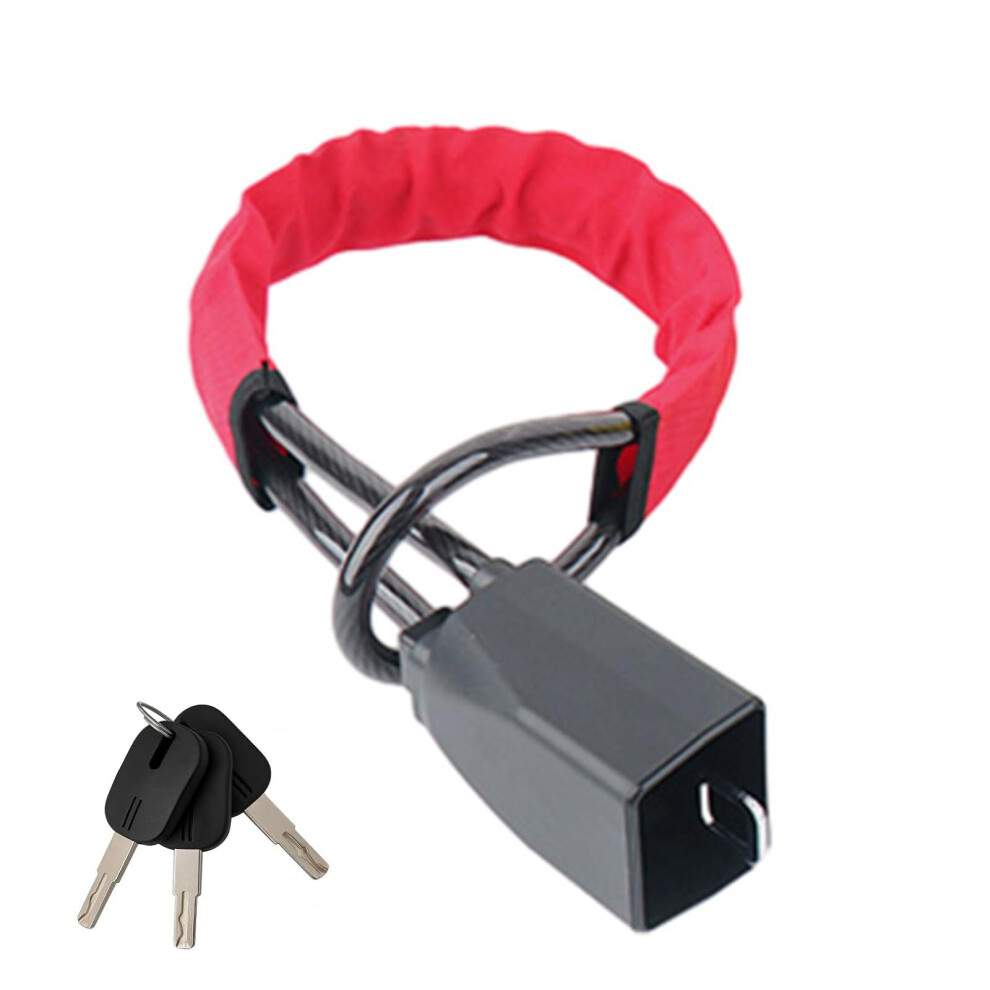 Steering Wheel Lock, Anti Theft Car Security Device With 3 Keys,Double Car Anti Theft Device,Fits Most Vehicles, Trucks, Suvs, And Vans (Red) Red 5051224063697