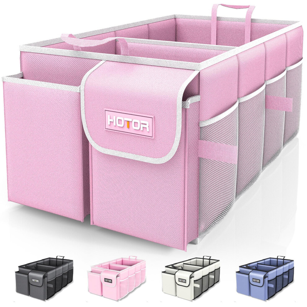 Hotor Car Boot Oganiser - Large-Capacity Auto Trunk Organizer Collapsible Multi Compartments, Foldable Boot Storage For Suvs, Sturdy Car Accessories 5051224066537