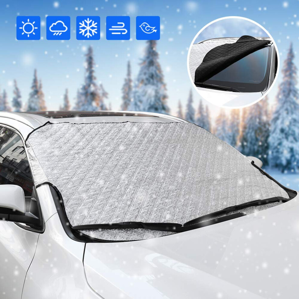 Auervo Car Windscreen Snow Cover Windshield Snow Ice Cover Frost Waterproof Windproof Dustproof Scratch Resistant Outdoor Uv Protection Car Covers For 5051226148910
