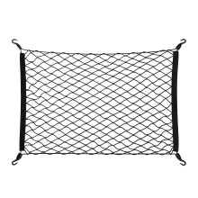 Relaxdays Luggage Net, 80 x 62 cm, Tension Net for Car, Elastic, Boot Net for Securing Loads, Universal, Black
