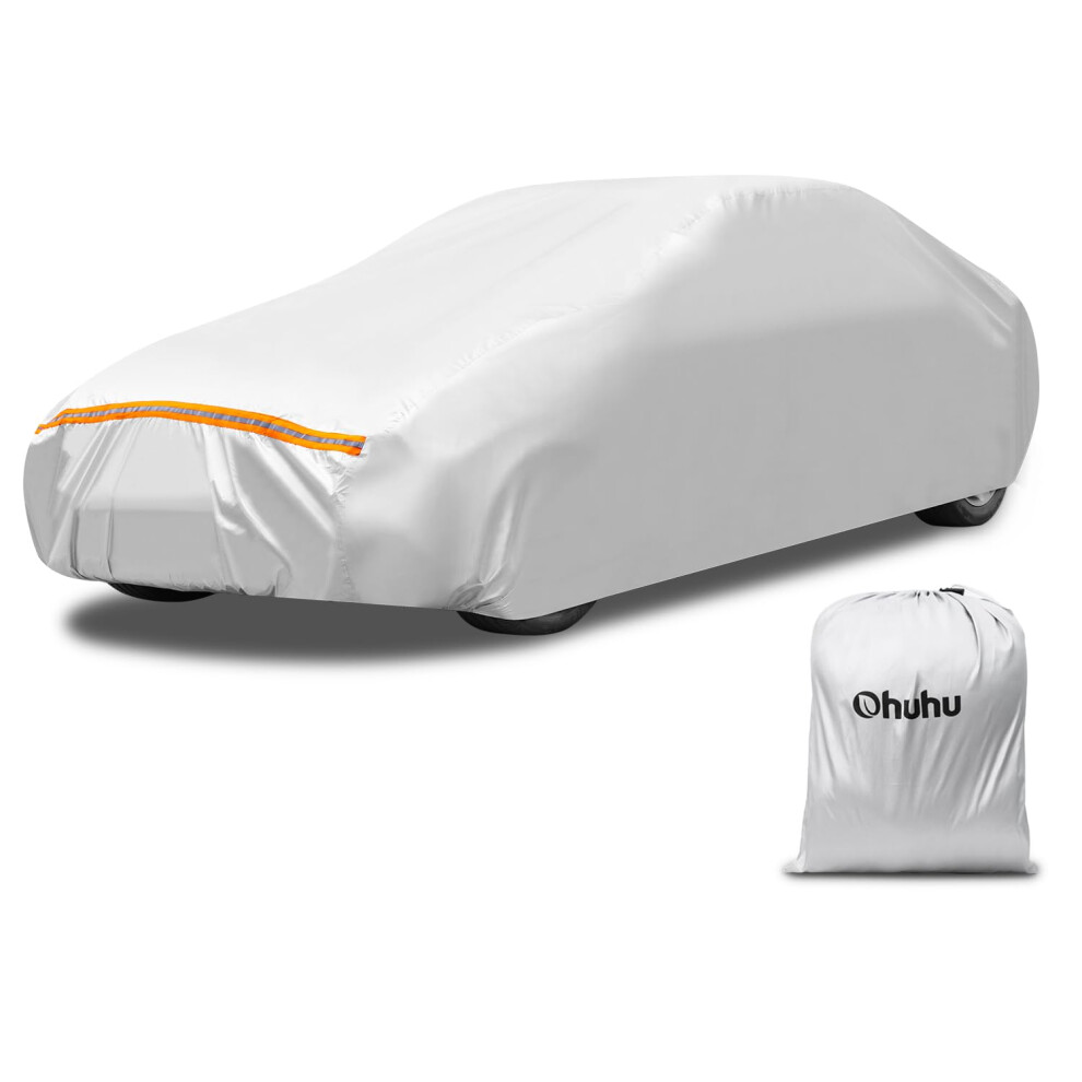 Car Cover, Ohuhu Universal Full Car Covers Outdoor Indoor, All Weather Protection Auto Cover Windproof Snowproof Dustproof Scratch Resistant Uv 5051226130908