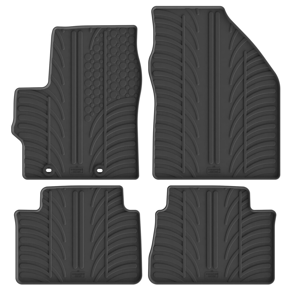 Gledring Rubber Car Mats Set Lhd Compatible With Toyota Yaris Iv (Xp21) 2020- & Yaris Cross (Mxp_) 2021- Incl. Hybrid & Mazda 2 (Kb) 2022- (T Profile 5051224069927