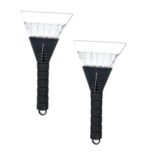 Invero Set of 2 Ice Scraper De-Icer Tool for Cars, Vans and Pick Up Trucks - Scraper will Scrape Frost, Snow and Ice from Windscreens and Side Windows