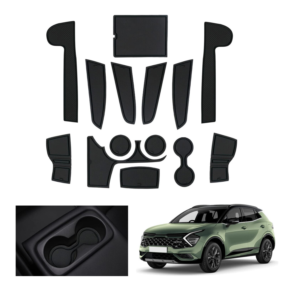 [Uk Rhd] Gafat Sportage Nq5 2022-2024 2025 (Automatic) Non-Slip Mats, Sportage 2023 Rubber Mats For Centre Console, Drink Holder, Door Seam, 5051224071548