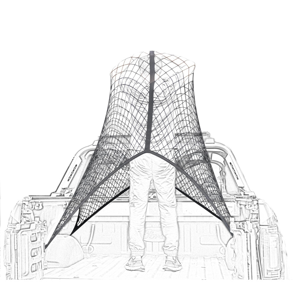 Highly Elastic Cargo Net, Simple Truck Bed Cargo Mesh Organizer, Suitable For Daily Loads Of Trucks, 4'X4' Stretches To 7'X7' (Single Layer) Light 5051226134708