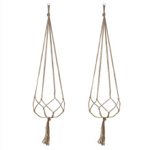 4Pcs Natural Jute Macrame Plant Hangers Indoor Outdoor 900mm & 1200mm