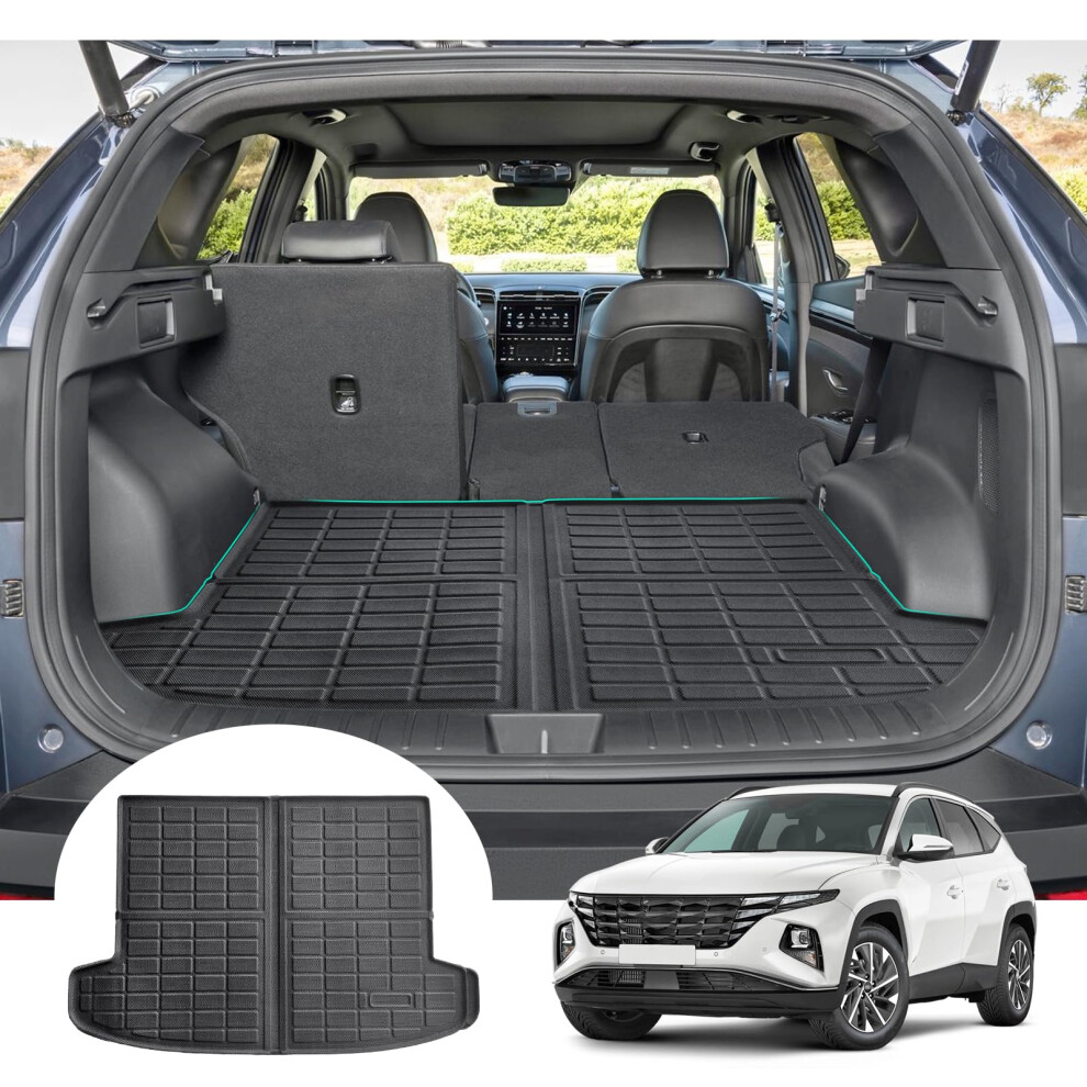 Gafat Compatible With Hyundai Tucson Nx4 2021-2024 2025 Boot Mat, For Facelift Tucson 2025 Hybrid/N-Line Tpe All-Weather Boot Liner, Easy To Fold And 5051224073535