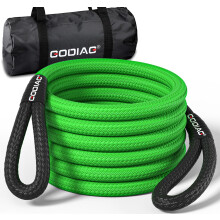 GODIAG 1"?30ft kinetic Recovery Rope Recovery Tow Strap (46500lbs) Heavy Duty Energy Rope 30% Elasticity Off-Road Power Strap for Truck Jeep Car ATV