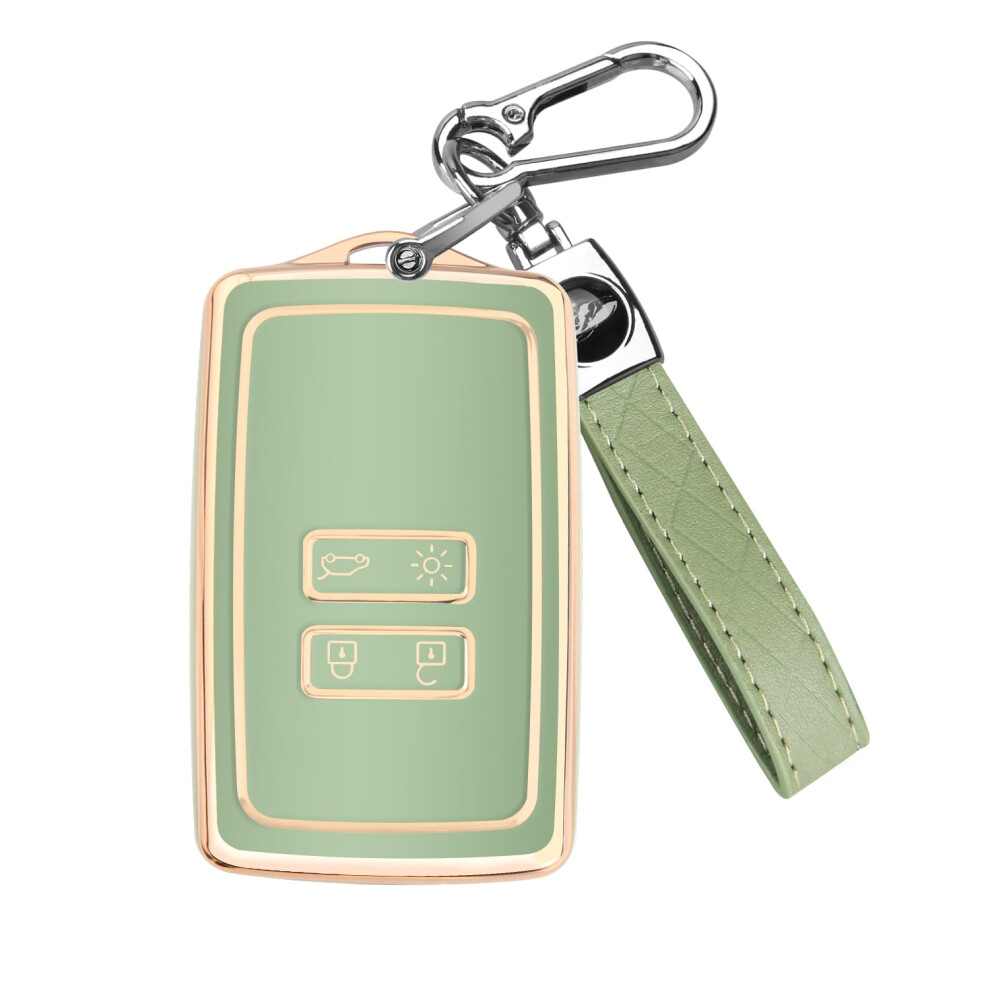 Ft Funtor For Renault Key Fob Cover,4-Button Silicone Keycase,360 Degree Car Key Case Protector With Keychain Compatible With Espace 5/Master 5051224070794