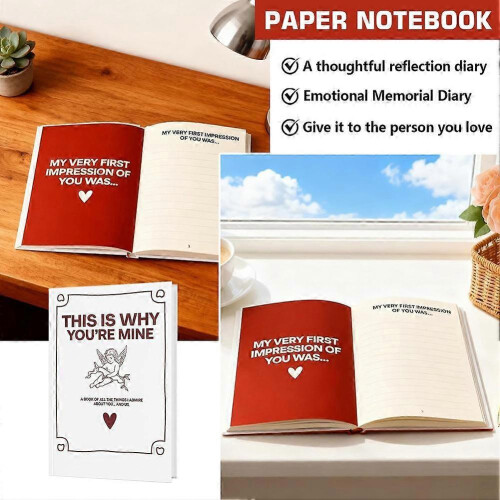THIS IS WHY YOU'RE MINE - Keepsake Book for Couples Journal for Write Your Own 2