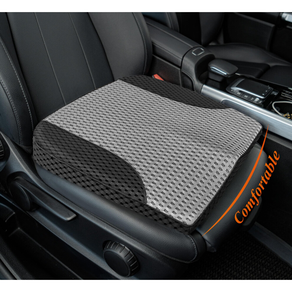 Kingphenix Premium Car Seat Cushion, Memory Foam Driver Seat Cushion To Improve Driving View- Coccyx & Lower Back Pain Relief - Seat Cushion For Car, 5051224069293