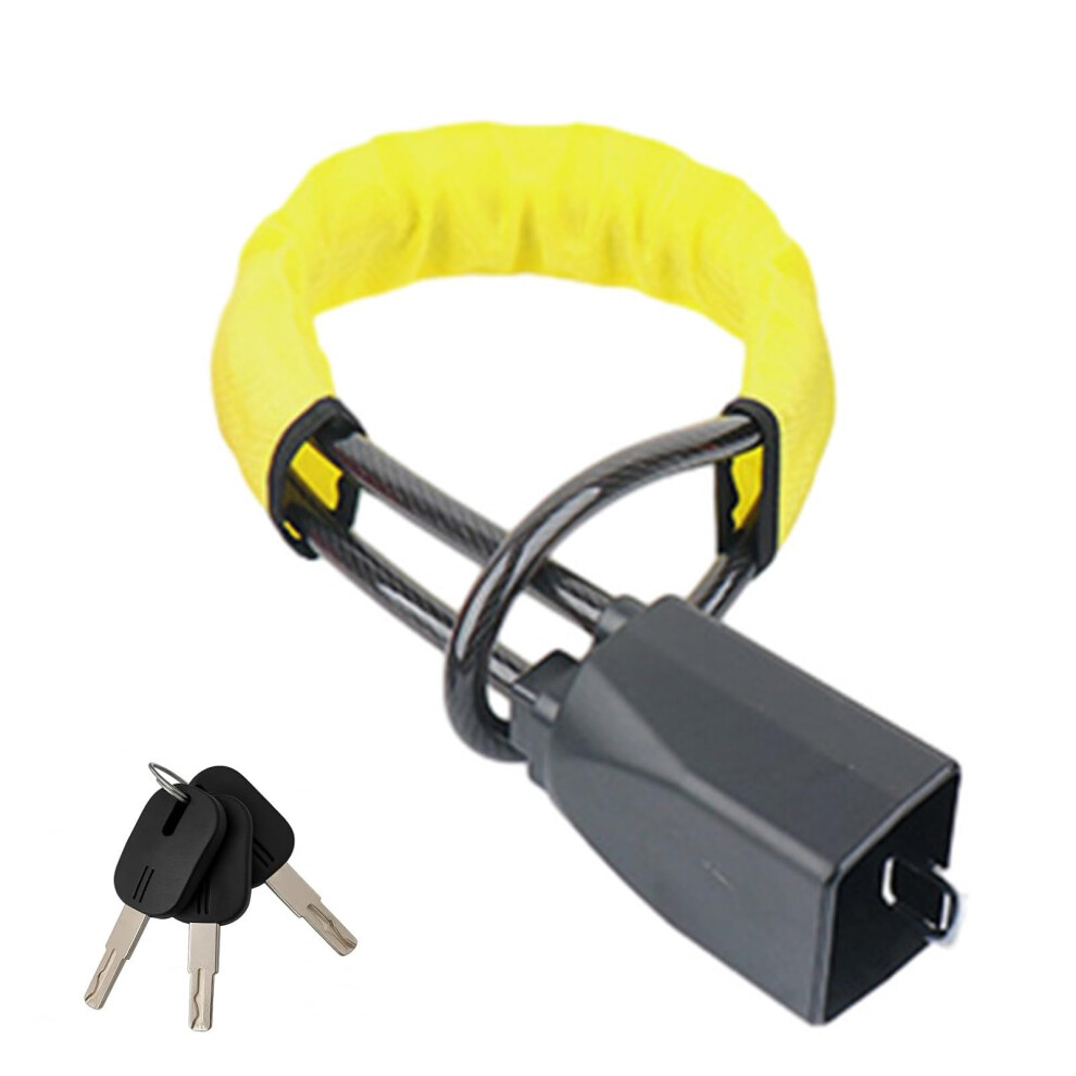 Steering Wheel Lock, Anti Theft Car Security Device With 3 Keys,Double Car Anti Theft Device,Fits Most Vehicles, Trucks, Suvs, And Vans (Yellow) Yellow 5051226165856