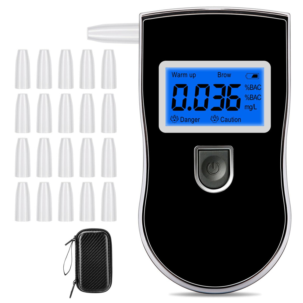 Winload Alcohol Breathalyzer, Portable Alcohol Breath Tester With 20Pcs Mouthpieces, High Accurate Bac Breathalyzer, Professional Breathalysers Blood 5051226206528