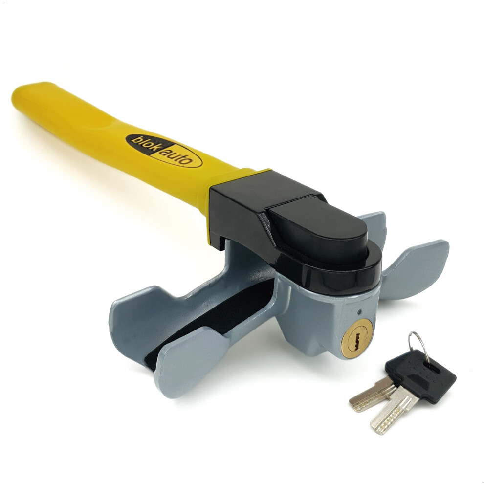 Blokauto 954/B Steering Wheel Lock Anti-Theft Device, More Visible And Deterrent, Secure And Practical Keyless Locking, Universal Car Lock Bar For For 5051226166945