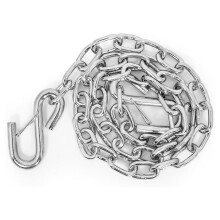 Camco Heavy Duty Steel 48" Safety Chain with Spring Hooks - Secures Tow Vehicle to Trailer | Class I 2,000 lb Capacity | Great for RV, Trailer, and
