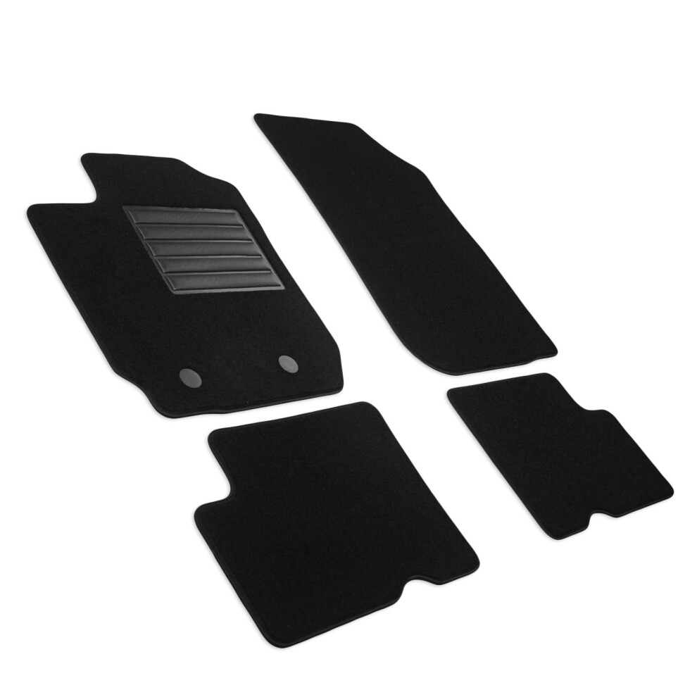 Mdm Sp-7413 Velour Car Mat For Dacia Duster 2Wd 4Wd 2015 To 2017, Black 5051224077311