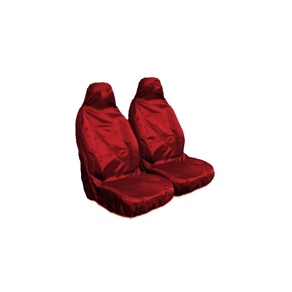 Carseatcover-Uk? Heavy Duty Waterproof Car Seat Cover Protectors Airbag Safe For Front Seats Red 5051224076826