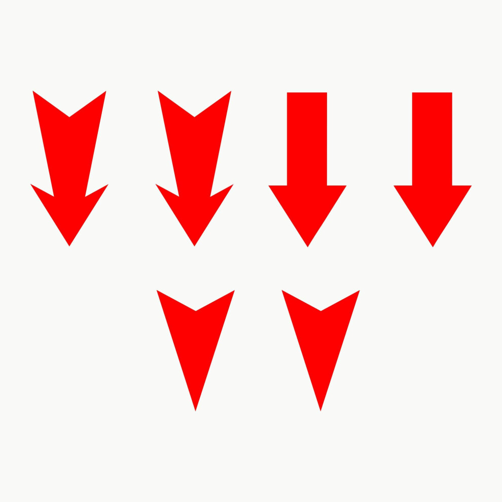 Autodomy Arrow Trailer Hook Tow Rally Stickers 6 Units | Arrow Towing Sticker For Car (Red) Red 5051224074723