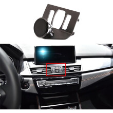 Aluminum Alloy Car Center Air Vent Mobile Phone Holder For 2 Series Gran Active Tourer F45 F46 2015-2018 (Black)