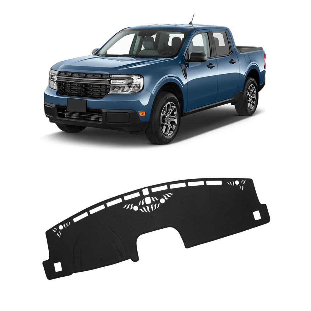 Fiilines Custom Fit For Dash Cover 2022 2023 Ford Maverick Dashboard Mat Cover Sunshade Nonslip Mesh Carpet Protector No Glare 5051226145032