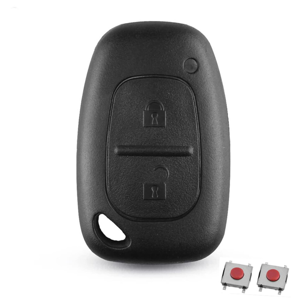 Hoorlz Vauxhall Key Fob Cover Replacementcompatible With Vivaro Renault Traffic Movano Kangoo Nissan Remote Car Key Case Shell, 2 Button Vauxhall 5051226200083