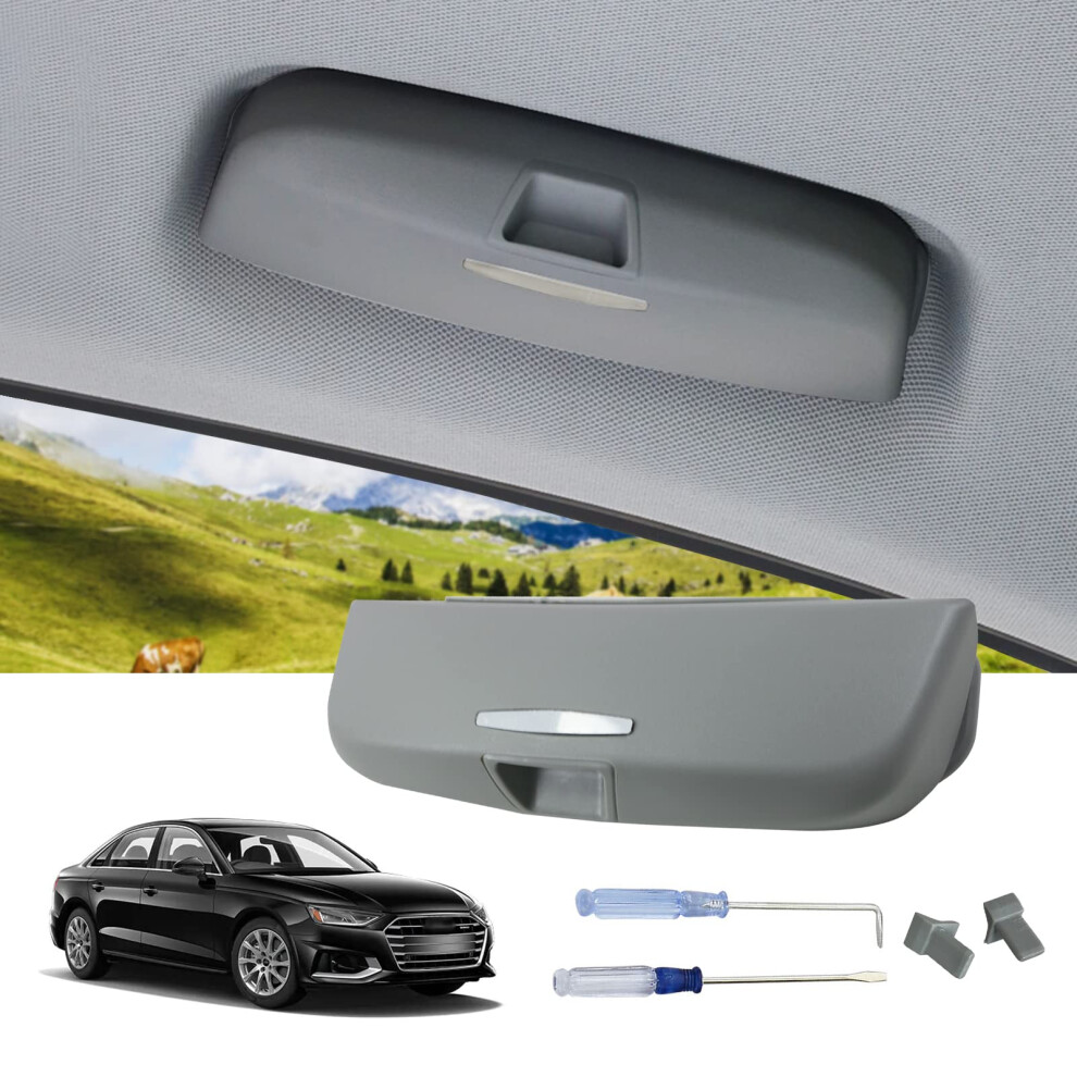 Luwu Compatible With Audi A3 8V A4 B8 B9 A5 A6 C7 C8 Q3 8U Q5 Q7 S3 S4 S5 Car Glasses Holder,Sunglasses Holder,Eyeglasses Mount For Car Sun,Universal