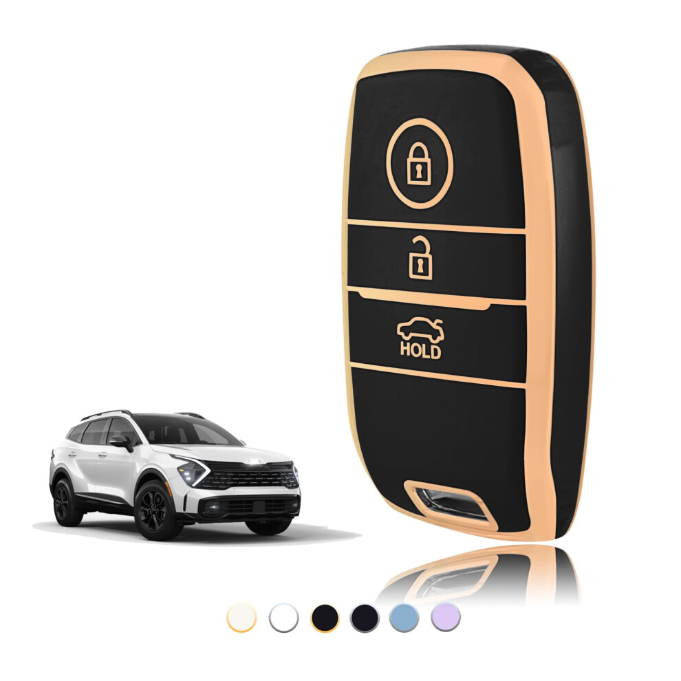 Toomume Car Key Cover Tpu, Car Key Case Fit For Kia Sportage Gt Line Sorento Picanto Soul Niro Rio Stonic Optima Ceed Forte Koup, Protective Key Fob 5051226200922
