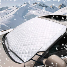 TIYCNIY Car Windshield Cover,Windscreen Covers Frost, Heavy Duty Thickened Foldable Protective Snow Cover, Ice Frost Sun UV Dust Water Resistant, Fit