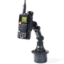 UAYESOK Support pour autoradio, talkie-walkie et microphone radio, support pour porte-gobelet r?glable pour Motorola, Kenwood, Baofeng, Midland, Icom,