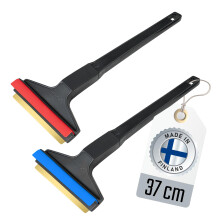Ice Scraper for Car Windscreen 37 cm - Brass Car Ice Scraper Window 2pcs - fast, effortless & easy - Premium HIPS -Murska Brass Blade Windscreen