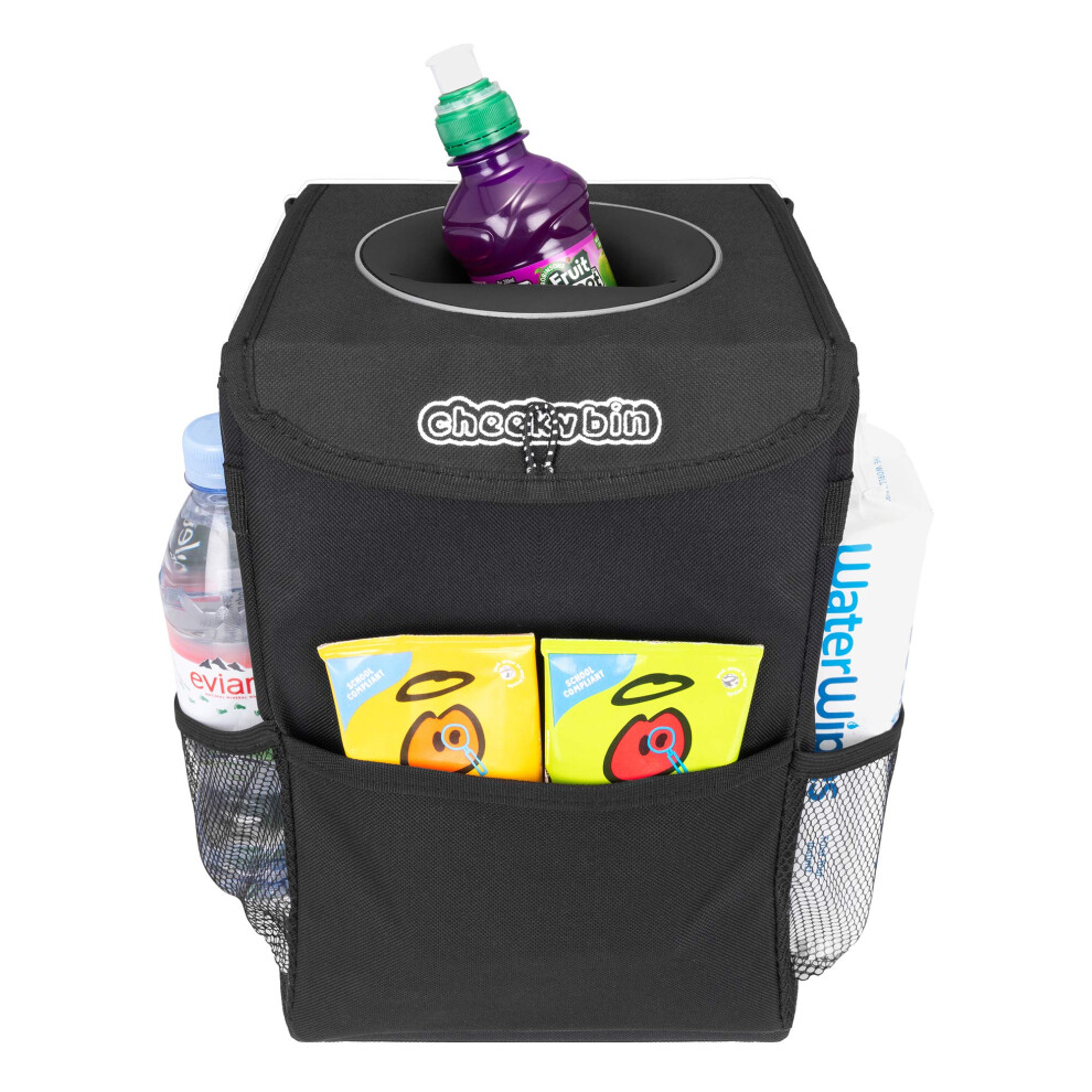 Cheekyboo Cheekybin Car Bin - 13 Litre Leakproof Car Rubbish Bin For Kids And Families, Fits Cars And Vans, Collapsible, Wipe-Clean Peva Lining, Back 5051224085194