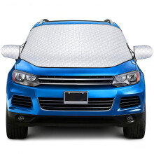 QcoQce Car Windscreen Cover, Magnetic Snow Cover, Windshield Cover with Side Wing Mirror Cover, Frost Guard for Cars(145?118cm)