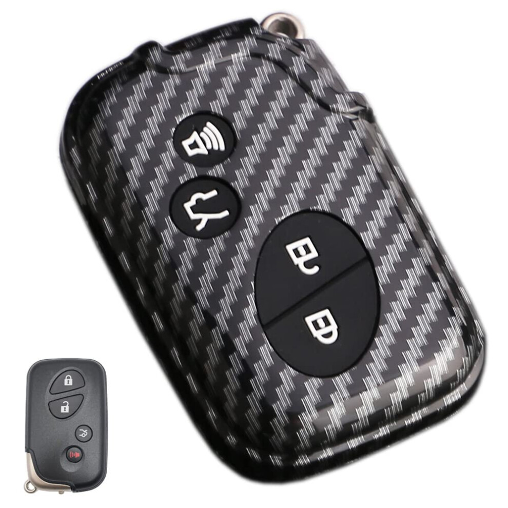 Horande Abs Carbon Fibre Protector Key Fob Cover Case Fit For Lexus Es350 Gs300 Gs350 Gs430 Gs450h Isc Is250 Is350 Ls460 Ls600h Keyless Entry Key Fob 5051226200632