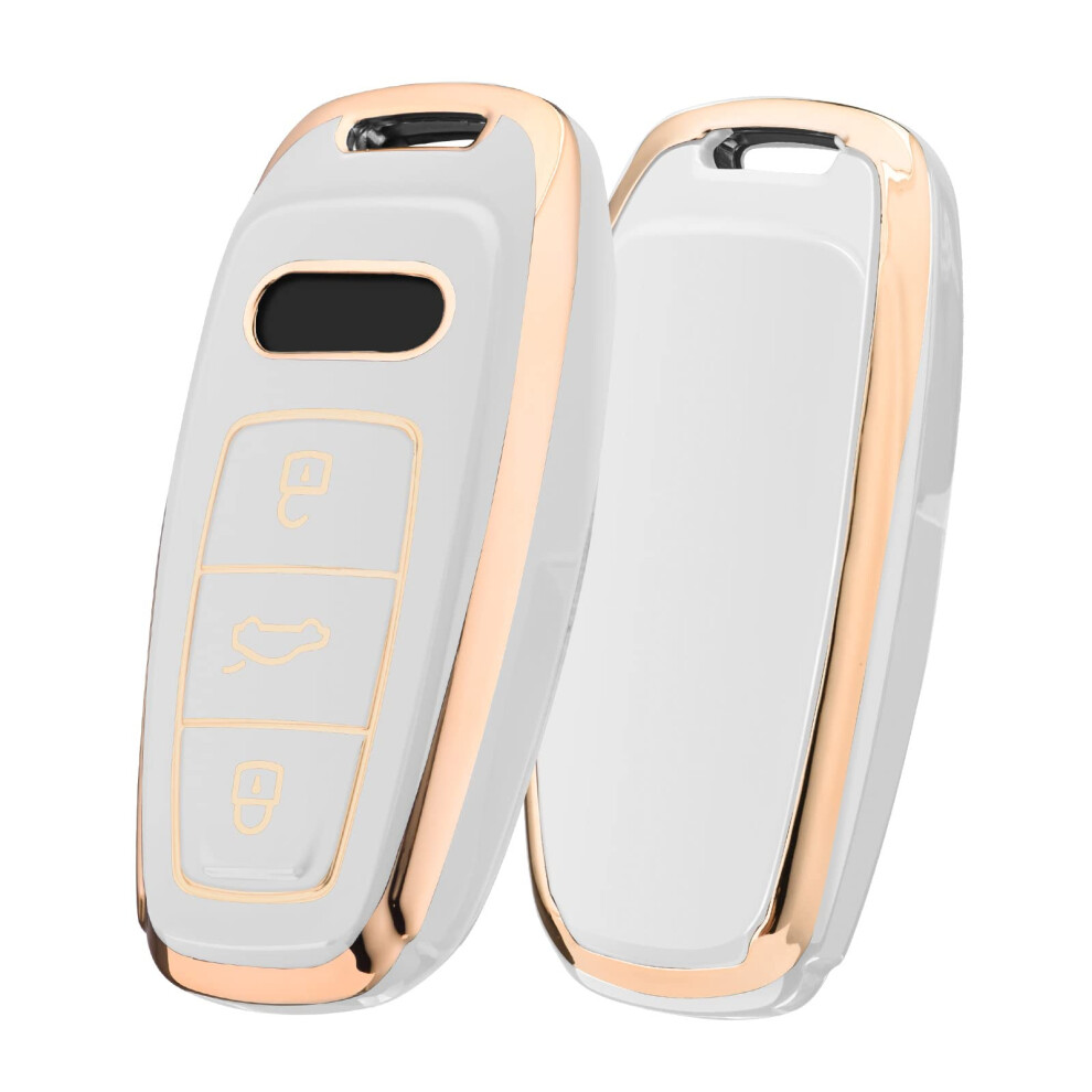 Oatsbasf Key Case Suitable For Audi, Car Key Case For A6l A6 A7 A8 Q7 Q8 E-Tron 2019 2020, Silicone Tpu Protective Case 5051224084708