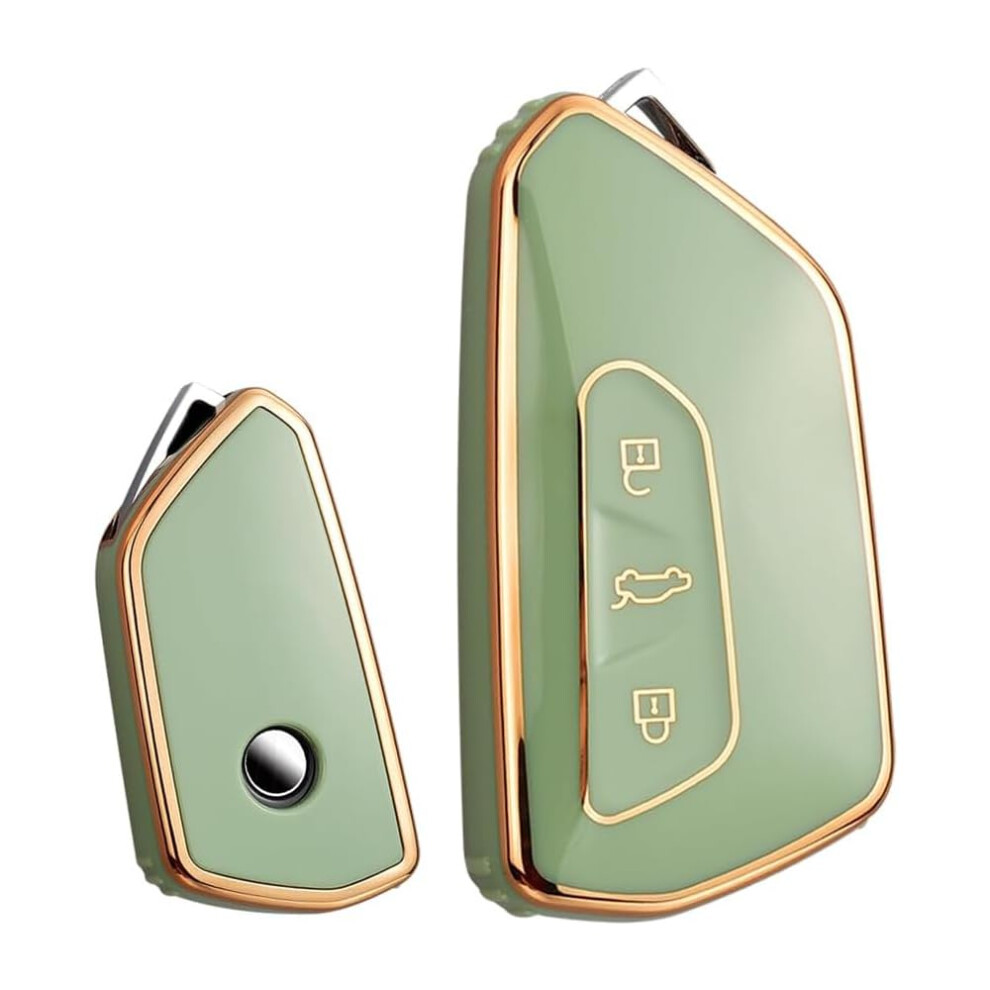 Kunio Keyless Key Fob Cover Fit For Vw Golf 8 Gte Gti Id.3 Id.4 Gtx Fit For Seat Leon Mk4 Cupra Formentor Key Fob Cover Key Cover Tpu Key Cover Case 3 5051226160936