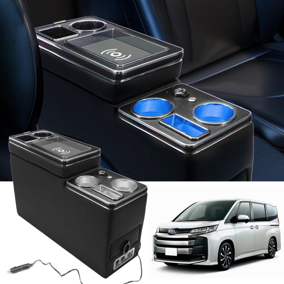 Upgrade Centre Console With Storage Box Compatible With Vw T5 T6 T6.1 2013-2019, Car Interior Center Console Storage Box, Car Accessories Armrest With 5051226135972