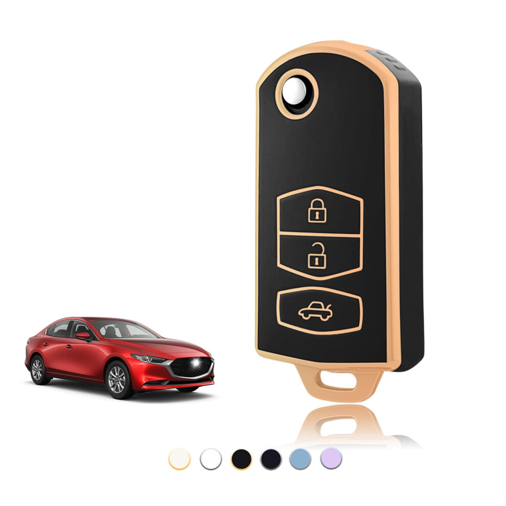 Toomume Car Key Cover Tpu, Car Key Case Fit For Mazda 2/3/5/6 M2 M3 M5 M6 Cx3 Cx5 Cx7 Cx9 Cx30 Mx5 Rx8 Bt50 Atenza Demio Speed 3 X-5 Summit, 5051224084159